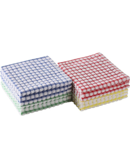 Paños de Cocina 12pcs Algodón Absorbentes Clwellge 30x30 cm