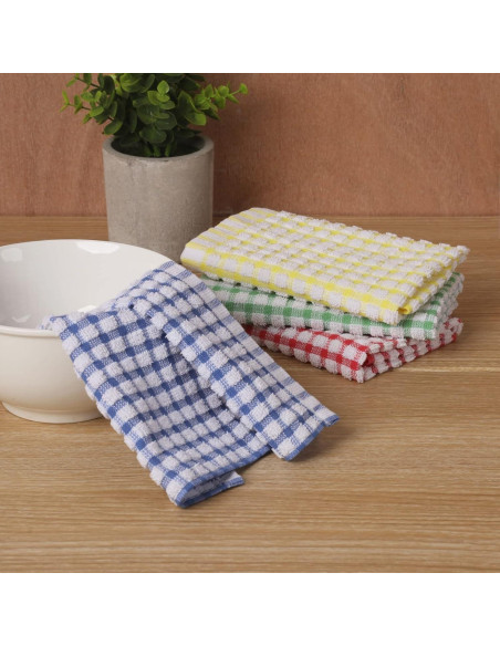 Paños de Cocina 12pcs Algodón Absorbentes Clwellge 30x30 cm