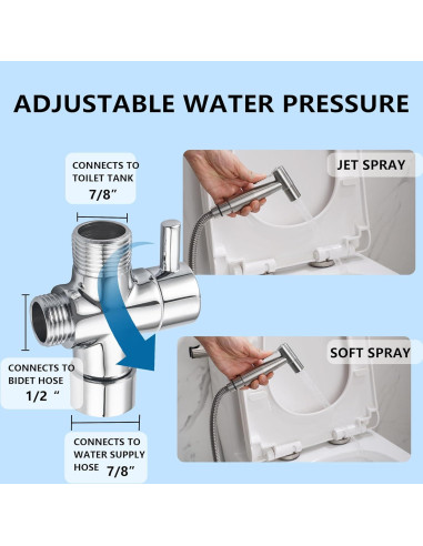 Rociador de Bidet de Mano GCGWEQS Acero Inoxidable Cepillado