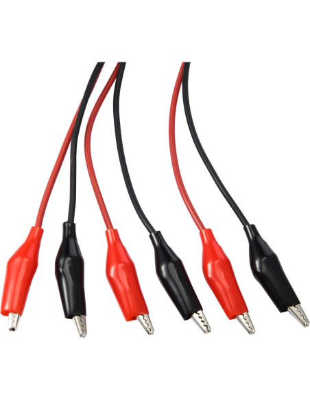 Cables de Prueba con Clips de Cocodrilo eBoot 1M - 4 Pcs