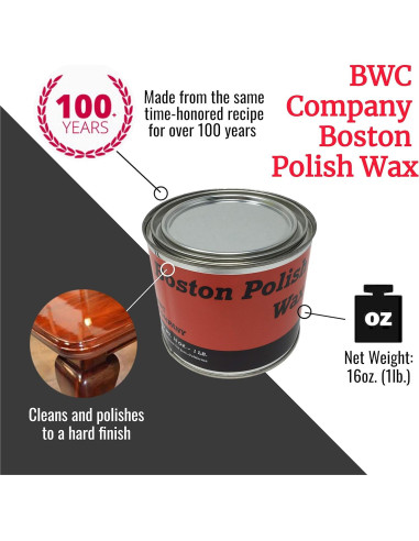 Cera de Pulido Ámbar Boston 453.6 g - Lata 16 oz