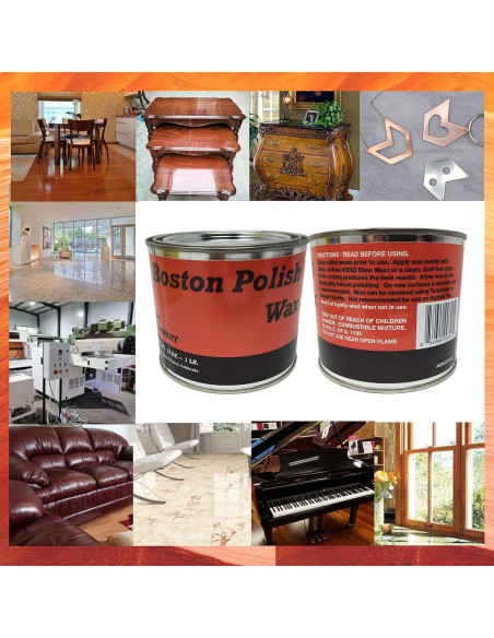 Cera de Pulido Ámbar Boston 453.6 g - Lata 16 oz