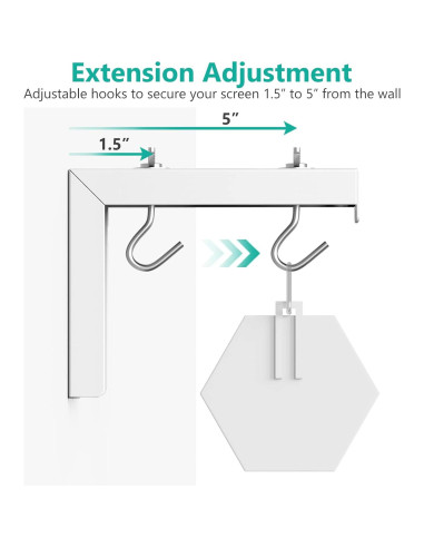 Soporte de Techo para Proyector WALI PSM001-W Blanco 30 kg