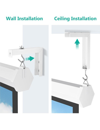 Soporte de Techo para Proyector WALI PSM001-W Blanco 30 kg