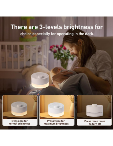 Máquina de Ruido Blanco MOXIAOYAN con Luz Nocturna 24 Sonidos