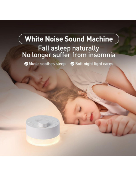 Máquina de Ruido Blanco MOXIAOYAN con Luz Nocturna 24 Sonidos