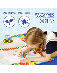 Alfombra de Dibujo Acuático YPLUS 101,6x81,3 cm Sin Desorden 2