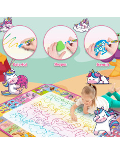 Alfombra de Dibujo Aqua Hollyhi 71.1x101.6cm para Niños 2