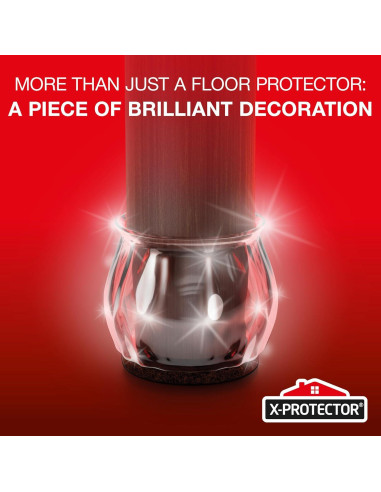 32 Protectores de Suelo para Patas de Silla X-Protector 3.6-4.6 cm