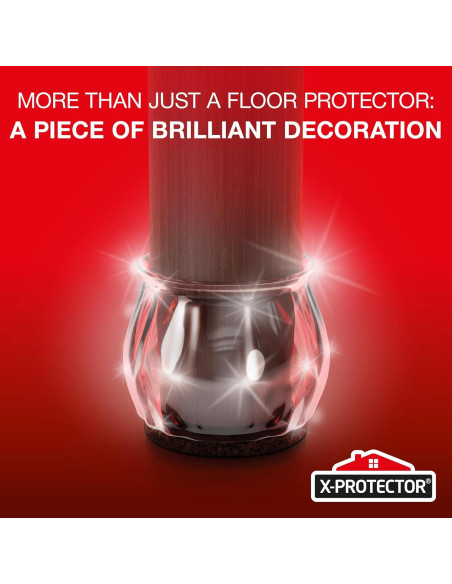 32 Protectores de Suelo para Patas de Silla X-Protector 3.6-4.6 cm