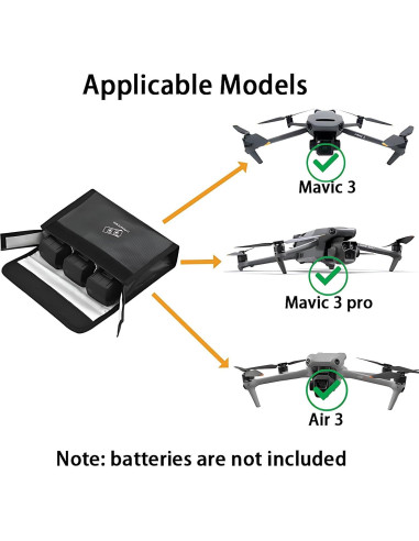 Bolsa de Seguridad para Baterías Lipo ZWLLKJGS - 3 Baterías
