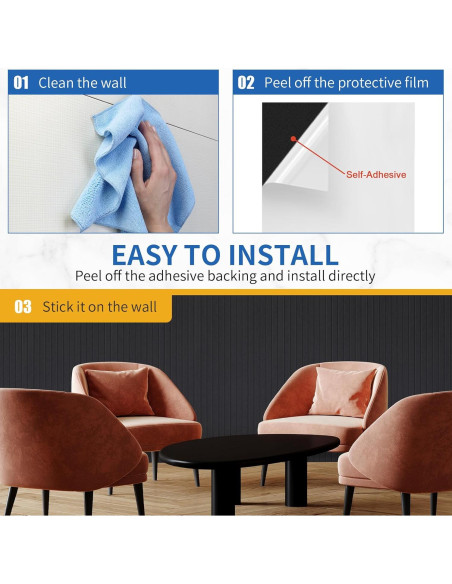 Paquete de 10 Paneles Acústicos Grandes 120x60 cm Blancos