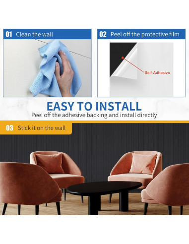 Paquete de 10 Paneles Acústicos 120x60 cm EVENRISING Negro