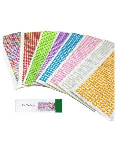 4032 Piezas Stickers Rhinestone Autoadhesivos DoTebpa 6mm