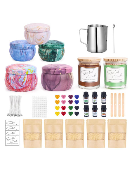 Kit de Fabricación de Velas OFUN - Cera de Abeja, 6 Aromas