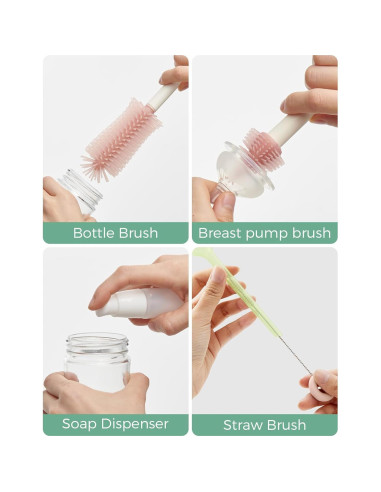 Calentador de Leche Portátil Momcozy 500ml y Cepillo 7 en 1