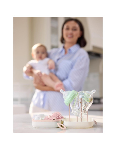 Calentador de Leche Portátil Momcozy 500ml y Cepillo 7 en 1