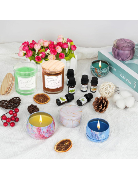 Kit de Fabricación de Velas OFUN - Cera de Abeja, 6 Aromas