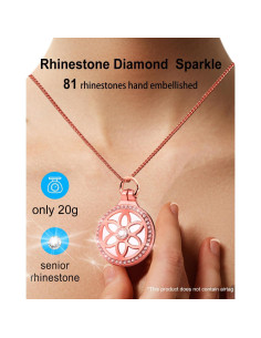 Collar Airtag DEERLET Oro Rosa Ajustable 75cm para Adultos y Niños 2