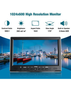 Monitor TFT LCD 7" Hosyond 1024x600 Portátil HDMI VGA 2