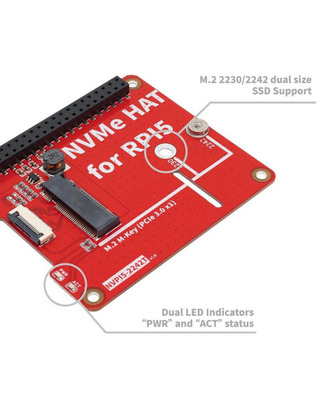 Placa Base SSD NVMe M.2 OYOYOZ 2242T para Raspberry Pi 5