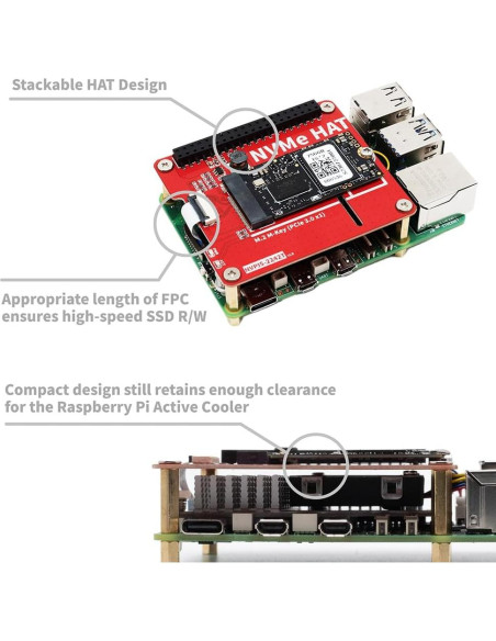 Placa Base SSD NVMe M.2 OYOYOZ 2242T para Raspberry Pi 5