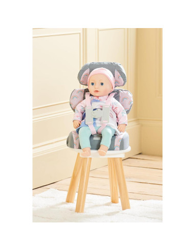 Asiento Elevador de Coche Casdon Gris para Muñecas 35 cm