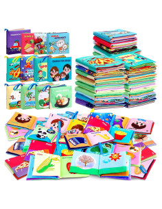24 Libros de Baño Suaves Mooliwe para Bebés 11x11 cm