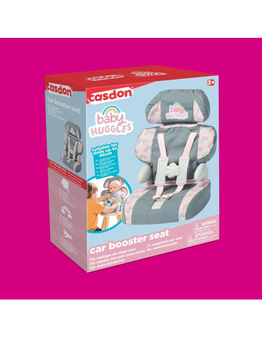 Asiento Elevador de Coche Casdon Gris para Muñecas 35 cm
