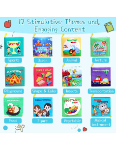 24 Libros de Baño Suaves Mooliwe para Bebés 11x11 cm 2