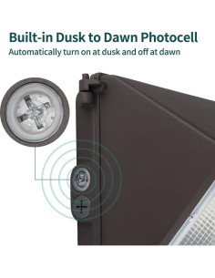 Luz de Pared LED Kadision 60W 7800lm IP65 Fotocélula 2