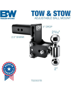 Soporte de Bola de Remolque Ajustable B&W Tow & Stow 12.8 kg 2