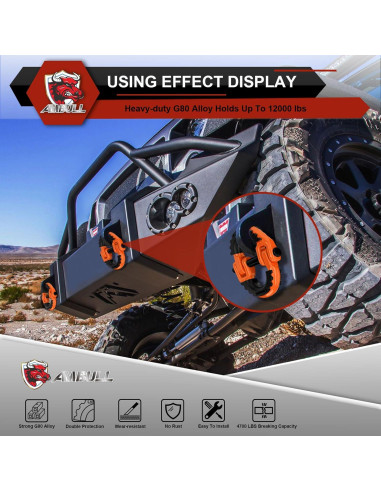 Conector de Cadena de Seguridad AMBULL G80 1/2" 5443 kg Naranja