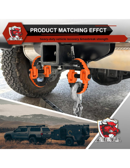 Conector de Cadena de Seguridad AMBULL G80 1/2" 5443 kg Naranja