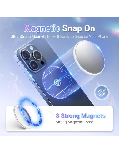 Espejo Selfie Magnético Kiorafoto 2.2" Convexo para iPhone