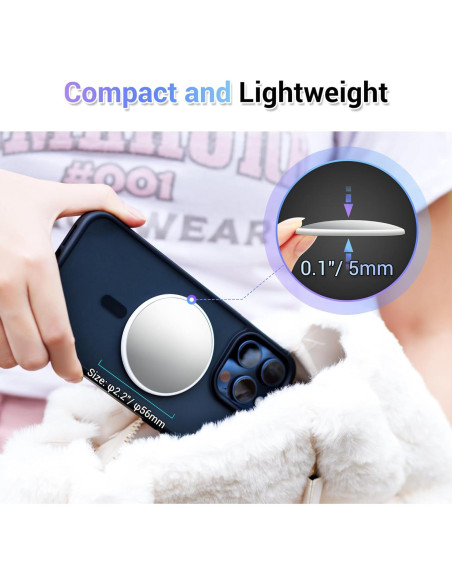 Espejo Selfie Magnético Kiorafoto 2.2" Convexo para iPhone