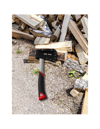 Hacha de Camping JXE JXO 36.6 cm con Funda de Nylon Roja