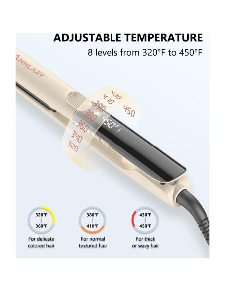 Plancha de Pelo ANNLARY 1 Pulgada Iónica Cerámica Doble Voltaje