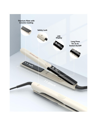 Plancha de Pelo ANNLARY 1 Pulgada Iónica Cerámica Doble Voltaje