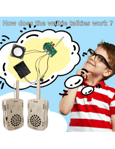 Kit DIY Walkie Talkies STEM Reglory para Niños 8-14 Años 2