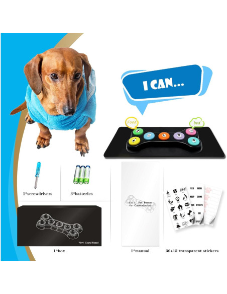 Botones de Comunicación para Mascotas JOY-U - 7 Botones Grabables