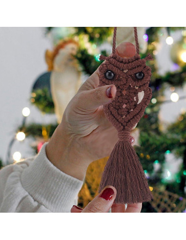 Kit de Macrame Boho ACRNIGHEET Colgante de Búho 5 Piezas