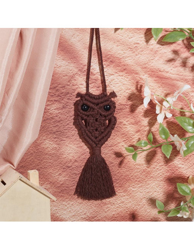 Kit de Macrame Boho ACRNIGHEET Colgante de Búho 5 Piezas
