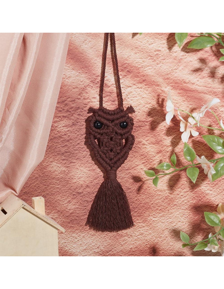 Kit de Macrame Boho ACRNIGHEET Colgante de Búho 5 Piezas