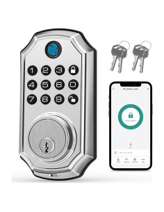 Cerradura Inteligente LOCK&SOLVER E02-F Níquel Satinado 5 en 1