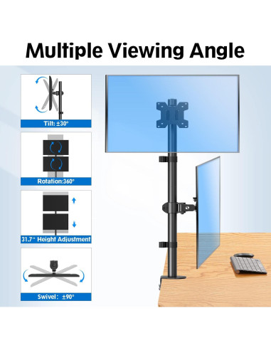 Soporte Doble Vertical para Monitores MOUNTUP MU3004 32" Ajustable