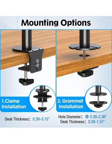 Soporte Doble Vertical para Monitores MOUNTUP MU3004 32" Ajustable
