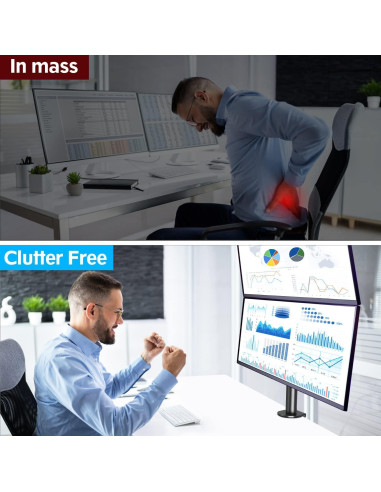 Soporte Doble Vertical para Monitores MOUNTUP MU3004 32" Ajustable