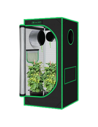 Carpa de Cultivo Interior Green Hut 60x60x120 cm 600D Mylar