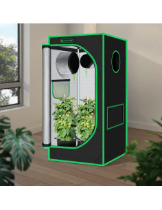 Carpa de Cultivo Interior Green Hut 60x60x120 cm 600D Mylar 2